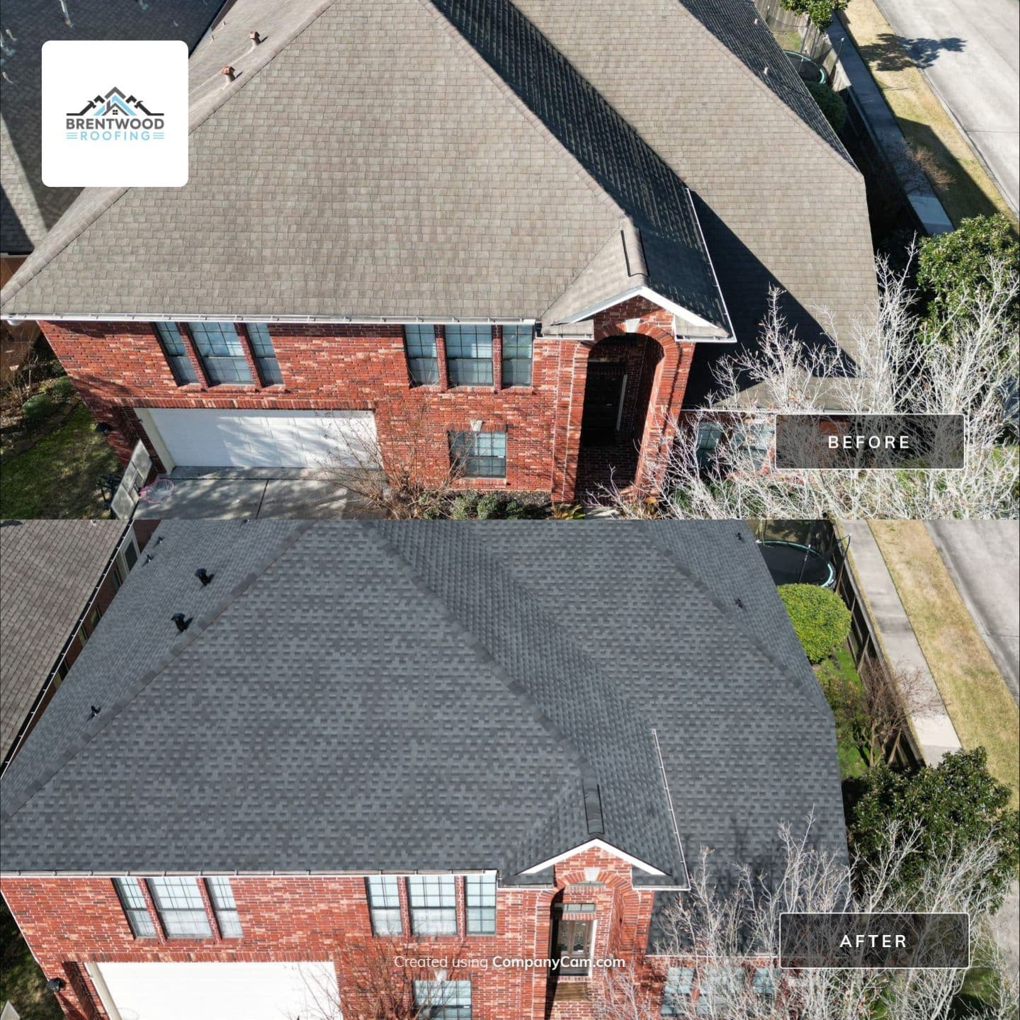 Gallery photos for Roof Replacement with Charcoal Shingles in League City: Image #2