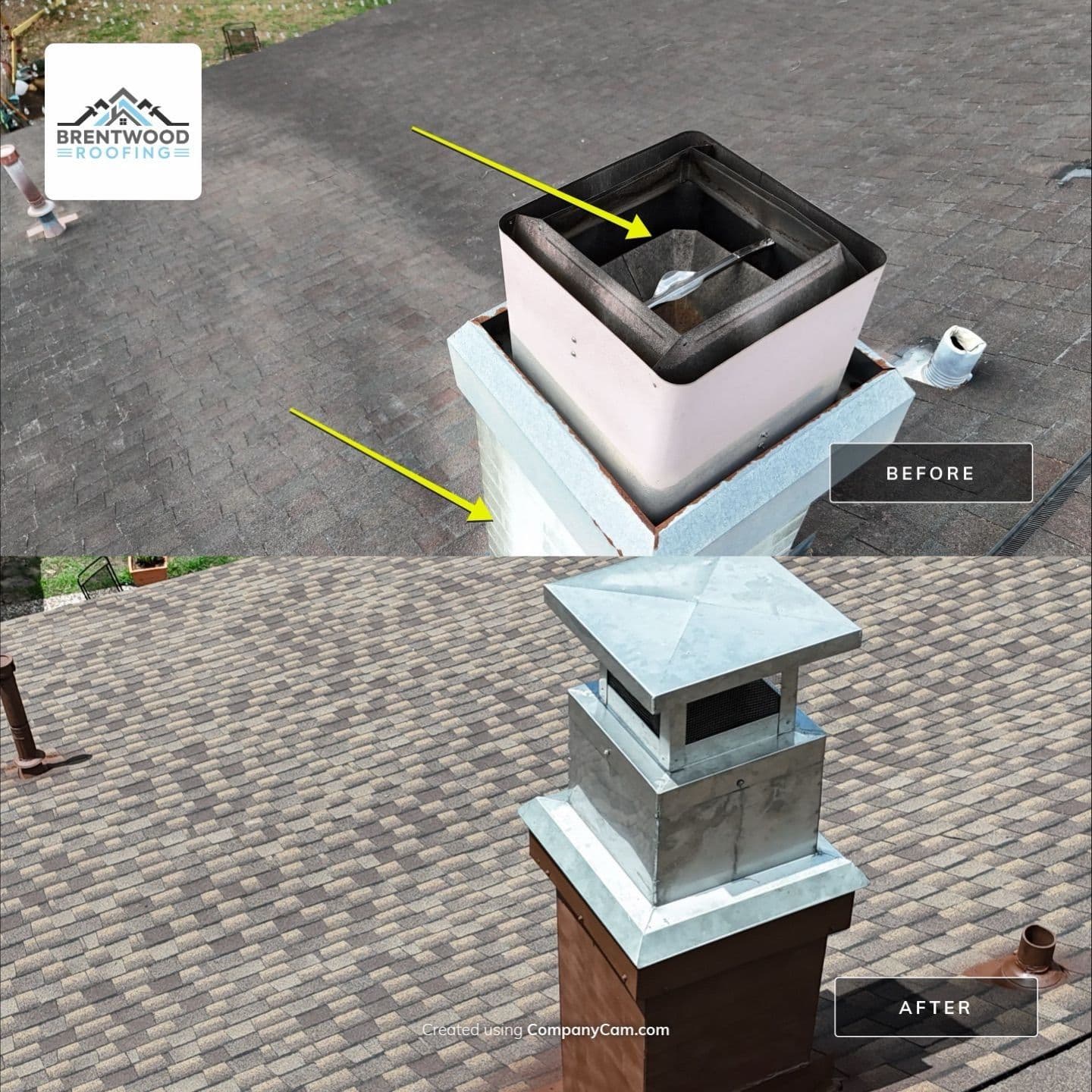 Gallery photos for Class 4 Roof Upgrade and Custom Chimney Top in Friendswood: Image #1